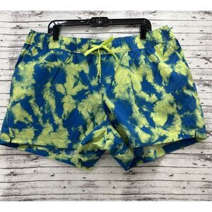 The North Face Shorts Women's Size 2XL Printed Class V Sharp Green Retro Dye New